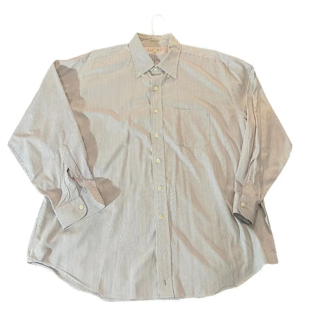 L.L‎ Bean Men's Striped Button Down Size 18/35